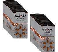 120 pilas para audífonos Rayovac Extra Advanced 312 Brown 312AU-6XEMF 20...