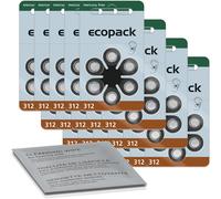 Ecopack Zink-Luft Knopfzellen ZA 312, 6e