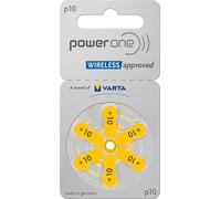 Power One P 10 - Pilas para parejas auditivo, 0 % mercurio, paquete con 6 unidades