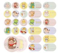 120 tiritas infantiles de dibujos animados, redondas, 2,3 cm, punto adhesivo, tela flexible para niños para pequeñas heridas, granos, vacunas y ampollas (12 estilos)
