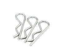 120 Uds 304 Acero inoxidable R en forma de resorte chaveta Clip Pin diámetro sujetador Hardware for reparar coches para Remolque Tractor Camión(M3x65mm)