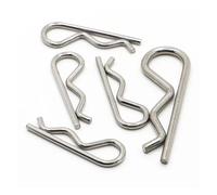 120 Uds 304 Acero inoxidable R en forma de resorte chaveta Clip Pin M1-M5 Hardware sujeción for reparación coches para Remolque Tractor Camión(M2x40)