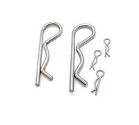 120 Uds M3-M4 304 Acero inoxidable R pasador de chaveta forma onda Clip dividido almeja Tractor Pin for coche para Remolque Tractor Camión(3x50mm)