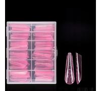 120 uñas postizas ABS sin soporte de papel, cómodas de llevar para extensiones rápidas, amantes de la manicura, negación de papel, puntas de formulario