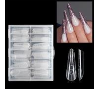 120 uñas postizas ABS sin soporte de papel, cómodas de llevar para extensiones rápidas, amantes de la manicura, negación de papel, puntas de formulario