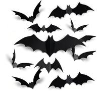 120 unidades de decoración de Halloween, murciélagos, murciélagos de Halloween, decoración 3D, decoración interior, araña de murciélago 3D, decoración de Batman Diy Decor, Decorations