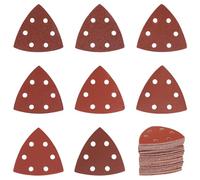 120 unidades de papel de lija triangular, 93 x 93 x 93 mm, lijadora triangular, 6 agujeros, papel de lija triangular, papel de lija triangular, para lijadora triangular (grano 40, 60, 80, 120, 180
