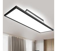 120 x 30 cm, regulable, LED, lámpara de techo con mando a distancia, función de memoria trasera, 52 W, alto brillo, 2700 K-6500 K, luz blanca cálida, natural, luz blanca fría, panel para taller,