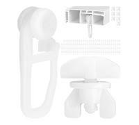 120 x Rollos de Cortina con Rodillo de 8 mm, 8 x Tapones Intermedios, Riel para Cortinas con 4 mm de Ancho de Marcha y Cámara de Carrera de 10x10 mm, Accesorios de Cortina, Ganchos para Cortinas 8 mm