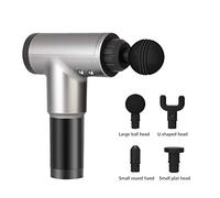 1200-3200R / Min Terapia De Masajeador Muscular Eléctrico Fascia Pistola De Masaje Vibración Profunda Relajación Muscular Salud Equipo De Fitness Plata