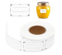 1200 Etiquetas Autoadhesivas para Congeladores en Rollo, Pegatinas para Tarros de Mermelada, Etiquetas Adhesivas para Congelador de Alimentos, para Tarros, Cocina, Oficina y Catering(3x 5cm)