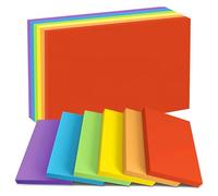 1200 hojas de notas adhesivas de colores, 12 blocs de notas adhesivas de 10 × 15 cm, 6 colores, fáciles de publicar notas adhesivas para el cuaderno de planificación diaria (12, 10 x 15 cm, rectángulo