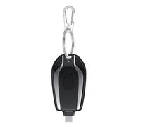 1200 mAh Mini batería portátil para teléfono móvil, tipo C, larga duración, color negro