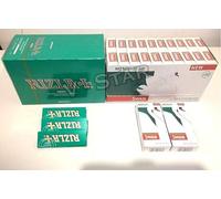 1200 papeles de balanceo verde RIZLA y 1200 puntas de filtro extra delgadas de mentol SWAN