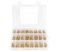 1200 Pieces 24 Types 50V Ceramic Capacitor Assortment Kit Capacitors Range 10pF to 10uF with Box for Hobby Electronics, Video, Car Repair Capacitance Meters