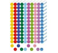 1200 Piezas Pegatinas Adhesivas De Colores, 10 Colores, Pegatinas Redondas Con Caras Sonrientes, Pegatinas De Recompensa, El Hogar, Aptas Para Profesores Y Padres (A)