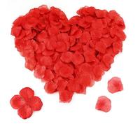 1200 Piezas Pétalos de Rosa, Pétalos de Flores de Seda Artificial, pétalos de rosa artificiales rojos, Pétalos de Rosas Rojas para Bodas, Pedidas, Fiestas, San Valentín Decoración Romántica