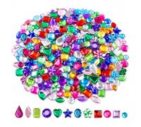 1200 Piezas Piedras Acrílicas para Manualidades,Pedreria Adhesiva para Ropa Multicolor,HMCEY Rhinestones for Clothes,Cristales para Vestidos,Piedras Brillantes Adhesivas para Bricolaje, Decoración