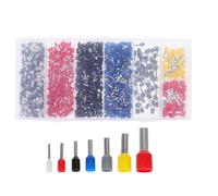 1200 Piezas Terminales de Casquillo con Estuche de PVC | Kit de Crimpado Organizado, para Cables Trenzados, Uso en Cuadros y Prototipos Electrónicos