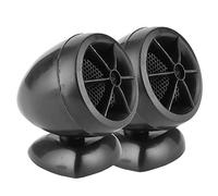 1200 W Apto para Mini Altavoz de Cúpula Tweeter Sonido Fuerte para de Audio de Coche, Ligero y Duradero, Negro, 2 Unidades (Black)