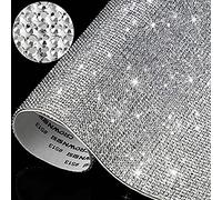 12000 piezas 2 mm Bling Bling Rhinestone Parche Pegatina de Cristal DIY Coche Decoración Pegatina Autoadhesivo Brillo Rhinestone Gema Pegatina Para Coche y Decoración Artesanal(plata)