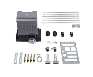 1200KG Motor Puerta Corredera 550W Kit Motores para Puertas Correderas, Kit Motor Puerta Garaje Kit de Jardín con 6x 1M Cremallera, Motor Puerta Xorredera, 2 Control Remoto (2 paquetes)