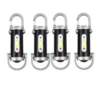 1200LM súper brillante para mini llavero, luz de trabajo de mazorca recargable USB tipo C, linterna de bolsillo con 3 modos de iluminación, alto brillo, bajo brillo, intermitente, antorcha de camping