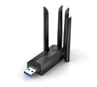 1200Mbps Dual-Band WiFi USB Adapter with 4 Antennas for High-Speed Internet on UK PCs and Laptops