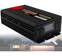1200W/1600W/2000W/2500W/3000W/4000W/5000W/6000W/8000W Inversor Onda Pura DC 12V/24V/48V/60V/72V a AC 110V/220V 230V Transformador con 2 AC Tomas,Pantallapara Autocaravana, Coche(4000W,24Vto220V)