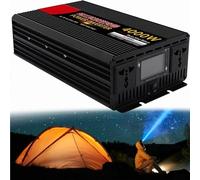 1200W/1600W/2000W/2500W/3000W/4000W/5000W/6000W/8000W Inversor Onda Pura DC 12V/24V/48V/60V/72V a AC 110V/220V 230V Transformador con 2 AC Tomas,Pantalla para Auto Caravana Coche(4000W,48Vto110V)