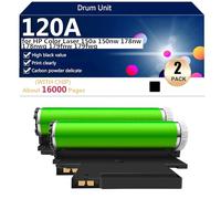 120A Unidad de Tambor Compatible W1120A para HP Color Laser 150a 150nw 178nw 178nwg 179fnw 179fwg Impresora, Alto Rendimiento 16000 Páginas,Black-2 Pack