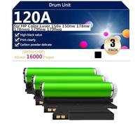 120A Unidad de Tambor Compatible W1120A para HP Color Laser 150a 150nw 178nw 178nwg 179fnw 179fwg Impresora, Alto Rendimiento 16000 Páginas,Black-3 Pack