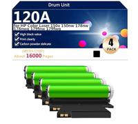 120A Unidad de Tambor Compatible W1120A para HP Color Laser 150a 150nw 178nw 178nwg 179fnw 179fwg Impresora, Alto Rendimiento 16000 Páginas,Black-4 Pack