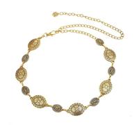 120CM Cinturón de Cadena para Mujer, Cinturón Vintage de Metal Dorado Cadena de Cintura Ajustable Delgado de Cintura Joyería para el Vientre para Pantalones Falda Vestido Abrigos Jeans