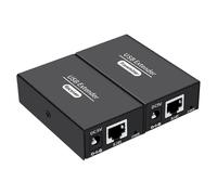 120M 4 Ports USB Extender over Ethernet RJ45 Cat6 Cable Hub Adapter Converter for Keyboard Mouse Printer