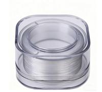120m Hilo Elastico para Pulseras 0.6 mm Hilo Elástico Transparente Cordón Elástico con Caja para Hacer Pulseras Joyas