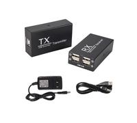 120M USB Extender 4 Port USB1.1 Hub Extender over RJ45 Ethernet USB UTP Extension Transmitter Receiver-US Plug