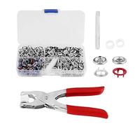 120pcs Botones de Presión, 9.5mm con 1pc Alicates, Botones de Sujeción Mezclados, Juego de Broches con Alicates
