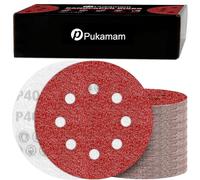 120PCS Disco Lija 125mm Grano 40 para Lijadora Orbital Papel de Lijas para Madera Pintura Metal