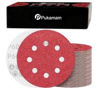 120PCS Disco Lija 125mm Grano 60 para Lijadora Orbital Papel de Lijas para Madera Pintura Metal