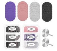 120pcs Discos Papel de Lija Circular Pedicura para Herramienta de Pedicura Removedor Piel Muerta