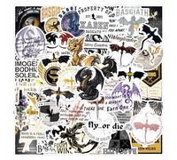 120pcs Fourth Wing Pegatinas, Inspirational Dragon Stickers, Vinilo Motivacional Positivo Impermeable Graffiti Skateboard Scrapbook Laptop Pegatinas para Adolescentes