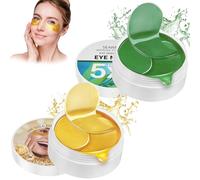 120PCS Parches Ojos Bolsas y Ojeras Eye Patches Contorno Antiojeras Mascarilla Mascara para Los Párpados 24K Gold + Algas Marinas Collagen Mascarillas con Ácido Hialurónico Mejorar Las LíNeas Finas