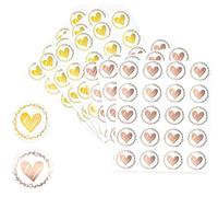 120pcs Pegatinas de Sellos de Sobre, Pegatinas Corazón Cierre Sobre, Pegatinas Autoadhesiva para Sellar Sobres para Invitaciones de Boda Manualidades,en Forma de Corazón Patrones Pegatinas（2 colores）