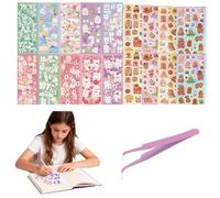120pcs Pegatinas para Niños, Pegatinas infantiles pegatinas decorativas para niños con pinza de 10,5 cm, adhesivos bonitos surtidos para manualidades, regalos, libros y decoración
