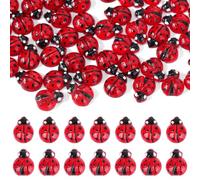 120uds Mariquitas de Resina, Adorables y Diminutas con 2 Estilos Figuras de Animales en Miniatura Decoración Micropaisajes para Casa Muñecas para Regalos Cumpleaños y Fiestas Navidad