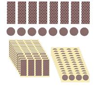 120uds Papeles Adhesivos para Pegar Cerillas, 60 Pegatinas de Papel Redondas y 60 Rectangulares con Diseño Panal para Reemplazar Cajas Cerillas