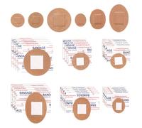 120uds Vendajes Pequeños, 6 Tamaños Curitas Adhesivos de Tela Flexibles Transpirables Redondos y Ovalados Protegen las Heridas y Ocultan Manchas de la Piel Ideales para Incisiones Pequeñas