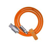 120W 6A Super Fast Charge USB C Charging Cable USB Type-C Charging+Data Transfer 2-In-1 Mobile Phone Cable Orange(1M)