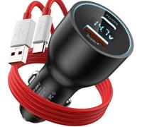 120W Cargador Coche Carga Rápida y 1M Cable USB C, Cargador Coche USB Realme GT 7 Pro 7T 6T para OPPO Reno10 Pro+ Find X8 X5 Find N5 Reno13 5G para OnePlus 13 12 12R 11 Nord 4